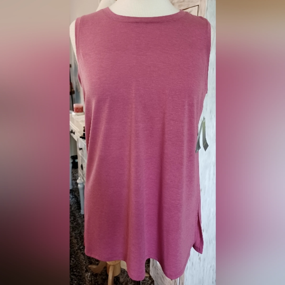 NWT Tek Gear Dry Tek Active Wear Tank Rose Sz Med #0344